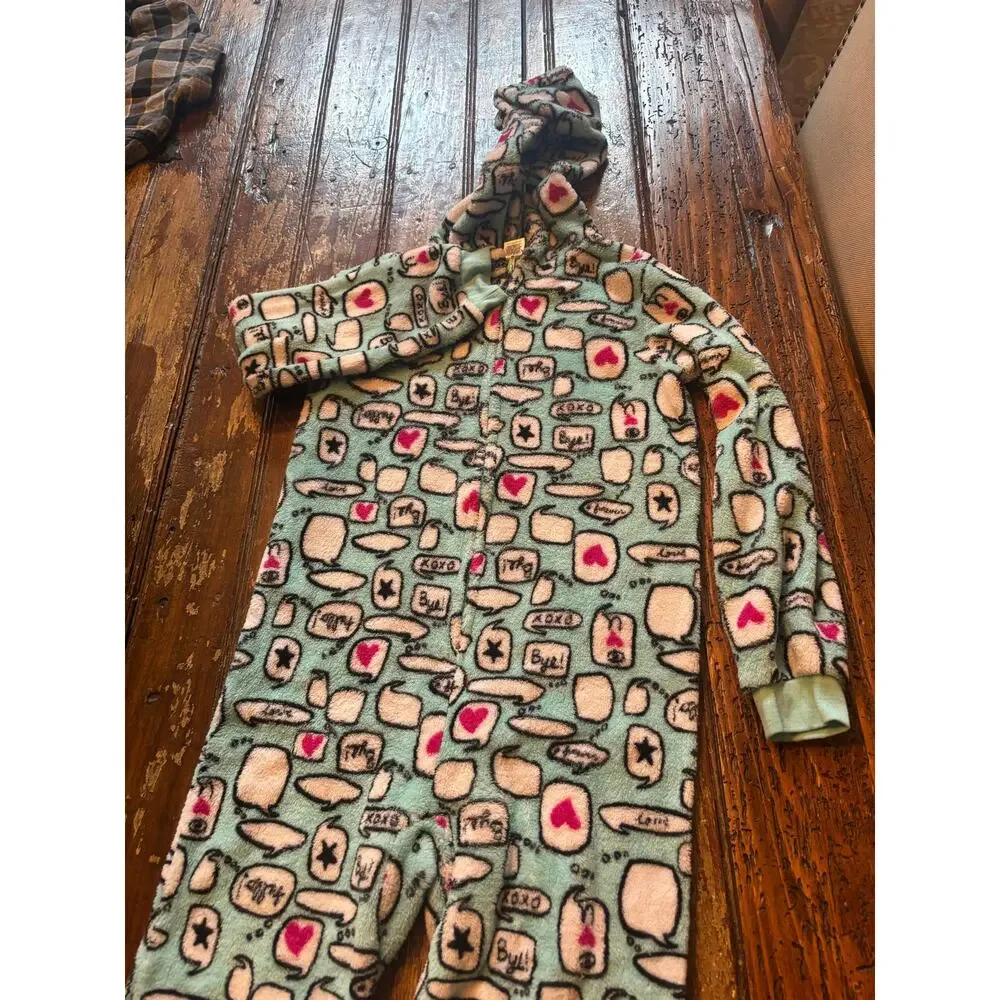 Total Girl Blue One Piece Pajamas size S 7/8 Girls